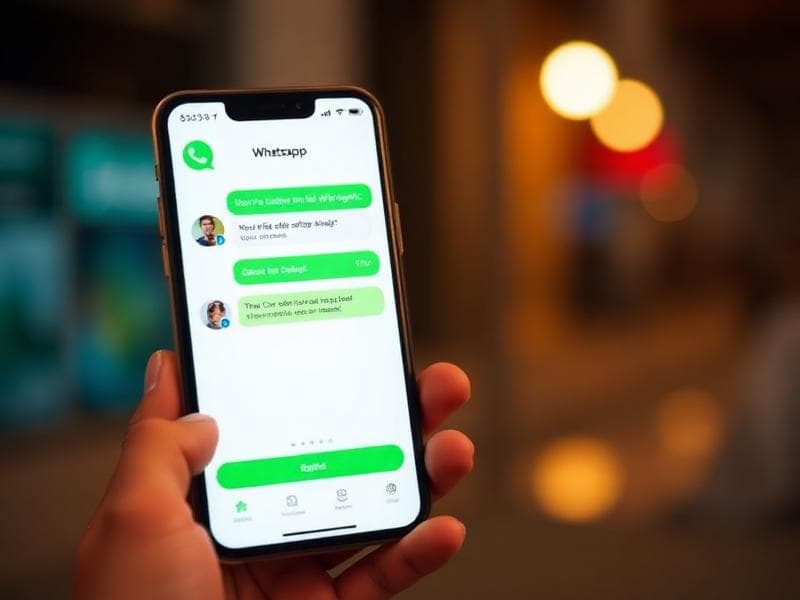 Interface do WhatsApp para solicitar corridas